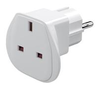 Techly 942709 adaptador de enchufe techly uk / eu 13a, uk / bs - cee 7/7 blanco