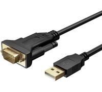 Techly Cable de conexión USB/Serie 1.50 m IDATA-USB2-SER-1A Negro [1 x Conector USB 2.0 A - 1 x Conector RS232]