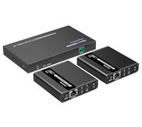 Techly Extensor divisor HDMI de 2 vías con cable de red, 70 metros, PoC, color negro, 368482