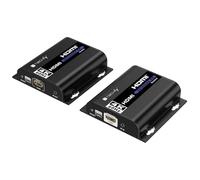 Techly Extensor HDMI 4 K a 60 Hz con IR a cable Cat.6 hasta 120 m, color negro, cód. 621161