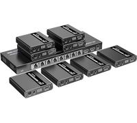Techly Extensor Splitter HDMI 8 vías en cable de red 70 metros PoC negro 368505