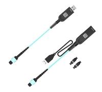 Techly Extensor USB de 5 Gbps con cable de fibra óptica MPO de 100 m, color agua, cód. 624230
