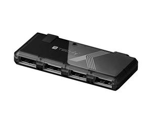 Techly Hub USB 2.0 IUSB2-HUB4-BKTY IUSB2-HUB4-BKTY 4 Puertos Plata 1 pc(s)