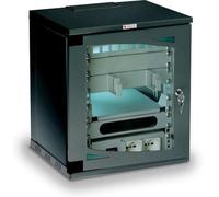 Techly I-CASE 7G-BK Rack o bastidor independiente 7U Negro estante - Estantería (Rack o bastidor independiente, 7U, Acero, Vidrio, Acero, Negro)