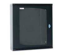 Techly I-CASE EC-1230BK Bastidor de pared 12U 30kg Negro estante - Estantería (30 kg, Bastidor de pared, 12U, Acero, Vidrio, Acero)