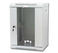 Techly I-CASE EM-1009GPTY Bastidor de pared 9U 30kg Gris estante - Estantería (30 kg, Bastidor de pared, 9U, Acero, Vidrio, Acero)