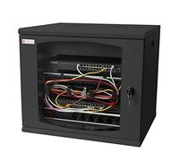 Techly I-Case ew-2009bk5 Wall Mounted Rack 10U 50 kg Black Rack - Racks (50 kg, Wall Mounted Estante, 10u, Glass, Steel, Black)