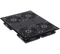 Techly I-CASE FAN-4FPBK accesorio de bastidor Panel del ventilador - Accesorio de rack (Panel del ventilador, Negro, SPCC, 4 Ventilador(es), 19", -10 - 50 °C)