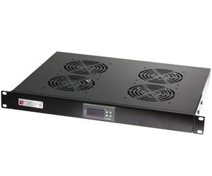 Techly I-CASE FAN-TC4B accesorio de bastidor Bandeja del ventilador - Accesorio de rack (Bandeja del ventilador, Negro, 4 Ventilador(es), 1U, 1,8 m, IP65)