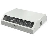Techly I-CASE FL-09-BGT Bastidor de pared 9U 30kg Gris estante - Estantería (30 kg, Bastidor de pared, 9U, Vidrio, Gris, 48,3 cm (19"))