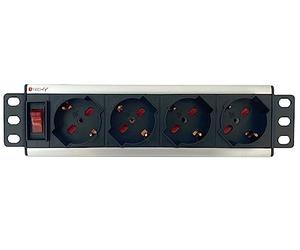 Techly I-CASE M10-4P base múltiple 2 m 4 salidas AC Interior Negro, Gris - Bases múltiples (2 m, 4 salidas AC, Interior, Negro, Gris, 220 - 250 V, 3500 W)