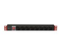 Techly I-CASE STRIP-18C20 Regleta de alimentación 19' 1U X8 - Enchufes Schuko
