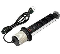 Techly I-CASE STRIP-3U unidad de distribución de energía (PDU) 0U Aluminio, Negro 3 salidas AC - Unidad de distribución de energía (PDUs) (Básico, 0U, Single-phase, Vertical, Aluminio, Aluminio, Negro)