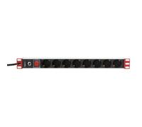 Techly I-CASE STRIP-61UDIT Regleta de alimentación 19" 1U X8 - enchufes Schuko