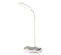 Techly I-LAMP-DSK10 Lámpara LED de escritorio táctil de 5.5W con cargador Qi de 15W