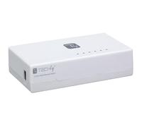 Techly I-SWHUB-050TY Fast Ethernet (10/100) Color blanco switch - Switch de red (Fast Ethernet (10/100), IEEE 802.3,IEEE 802.3u,IEEE 802.3x, Cat5, Color blanco, Actividad, Poder, EC, FCC, RoHS)