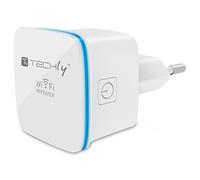 Techly I-WL-REPEATER7 ampliador de red Network repeater 10,100 Mbit/s Blanco - Repetidor de red (Network repeater, 200 m, MT7628K, 10,100 Mbit/s, Windows 10,Windows 10 Education,Windows 10 Education x64,Windows 10 Enterprise,Windows 10..., 3 dBi)