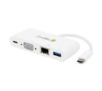 Techly IADAP USB31-DOCK2 Adaptador USB-C a USB-A 3.0, USB-C PD, VGA, RJ45 Gigabit