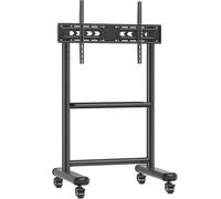 Techly ICA-TR533BK Soporte móvil para TV 60-86” hasta 68kg estante AV ajustable