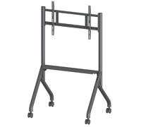 TECHLY 367744 - Soporte de suelo multifunción para TV LCD/LED/Plasma de 55 a 86 pulgadas, color negro
