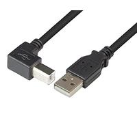Techly ICOC-U-AB-20-ANG - Cable USB (2 m, USB A, USB B, 2.0, 480 Mbit/s, Negro)