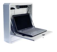 Techly ICRLIM01W2 Armario de pared para laptop de 19" antirrobo con estante - Blanco