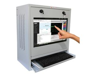 Techly ICRLIM10SV Armario para PC industrial y monitor táctil de 22”