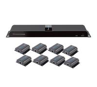 Techly IDATA EX-HL81TY Amplificador AV Audio/Video HDCP 60 Hz Negro Aluminio