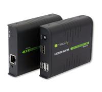 Techly IDATA HDMI-KVM2 Extensor KVM HDMI/USB 1080p60Hz hasta 120m a través de cable Cat6