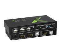 Techly IDATA-KVM-HDMI2U Switch KVM HDMI USB 2.0 Negro Teclado Vídeo Ratón
