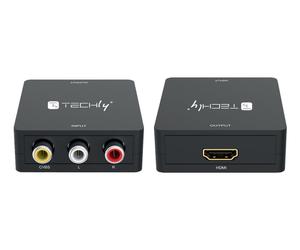 Techly IDATA SPDIF-6E3 Convertidor AV de video y audio compuesto 3x RCA a HDMI 1080p