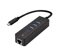 Techly IDATA USB-ETGIGA-3C2 nodo - Concentrador (USB 3.0 (3.1 Gen 1) Type-C, RJ-45,USB 3.0 (3.1 Gen 1) Type-A, 5000 Mbit/s, Gigabit Ethernet, Negro, Negro)