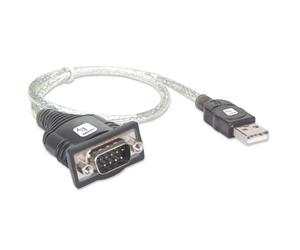 Techly idata usb-ser-2t cable de serie transparente 0,45 m usb tipo a