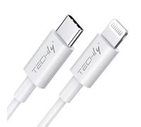 Techly iPad/iPad Pro/iPhone/iPod Cable de Carga [1x USB-C Macho - 1x Apple Lightning-Stecker] 1.00m