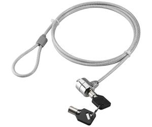 Techly IQ-LOK-08-KT - Cable antirrobo (Plata, Llave, Portátil, Kensington, Acero, 1,4 m)