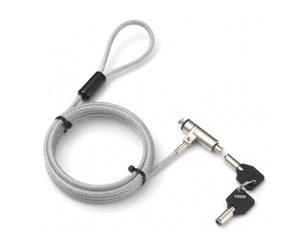 Techly IQ-LOK-13-KT Cable de seguridad para laptop Wedge-Lock con llave 1.8m