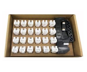 Techly IWP-KIT-C6U90 Juego de 24 módulos Keystone Cat6 UTP con herramienta de crimpado