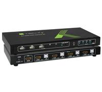 Techly KVM Switch USB, HDMI, 4K, 4 Wege NUEVO