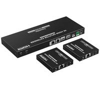 Techly NP 622816 - Extensor divisor HDMI 1 x 2 con IR en CAT6/6a/7 70 M, color negro