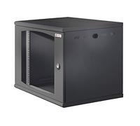 Techly Professional 107548 - Armario Rack de 19" a Pared 10U, sección única P 600 mm, Puerta de Rejilla Negra