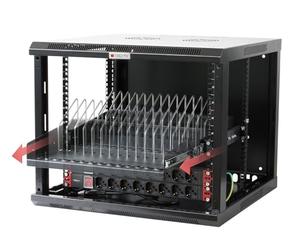 Techly Professional 107753 Estantería extraíble 14 Compartimentos de Carga para Smartphone Tableta Negro
