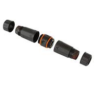 Techly Professional 108057 Adaptador Cat 6A RJ45 F/RJ45 F Impermeable Protección IP68 Negro/Naranja