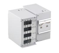 Techly Professional 109801 Mini Box Óptico sobre barra DIN sin panel frontal gris