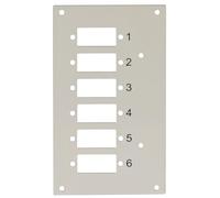 Techly Professional 109818 - Panel frontal de 6 conexiones SC-Duplex para caja óptica, color gris