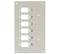 Techly Professional 109825 - Panel frontal con 6 conexiones SC-Simplex para caja óptica, color gris