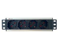 Techly Professional 23158 regleta Universal con 4 enchufes, 25,40 cm