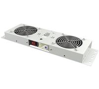 Techly Professional 364989 - Kit de ventilación de techo para rack de 19" IP55 2 ventiladores gris