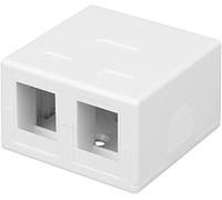 Techly Professional 366310 - Toma de Pared para 2 Frutas Keystone Blanco y Blanco