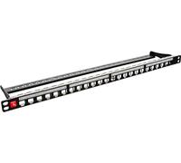 TECHLY PROFESSIONAL 366488 - Panel de parches modulares sin frutas de 24 plazas STP 0.5U negro