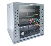 TECHLY PROFESSIONAL 367348 - Armario en rack de 19" a pared 9 unidades P.450 mm Flat Pack Gris